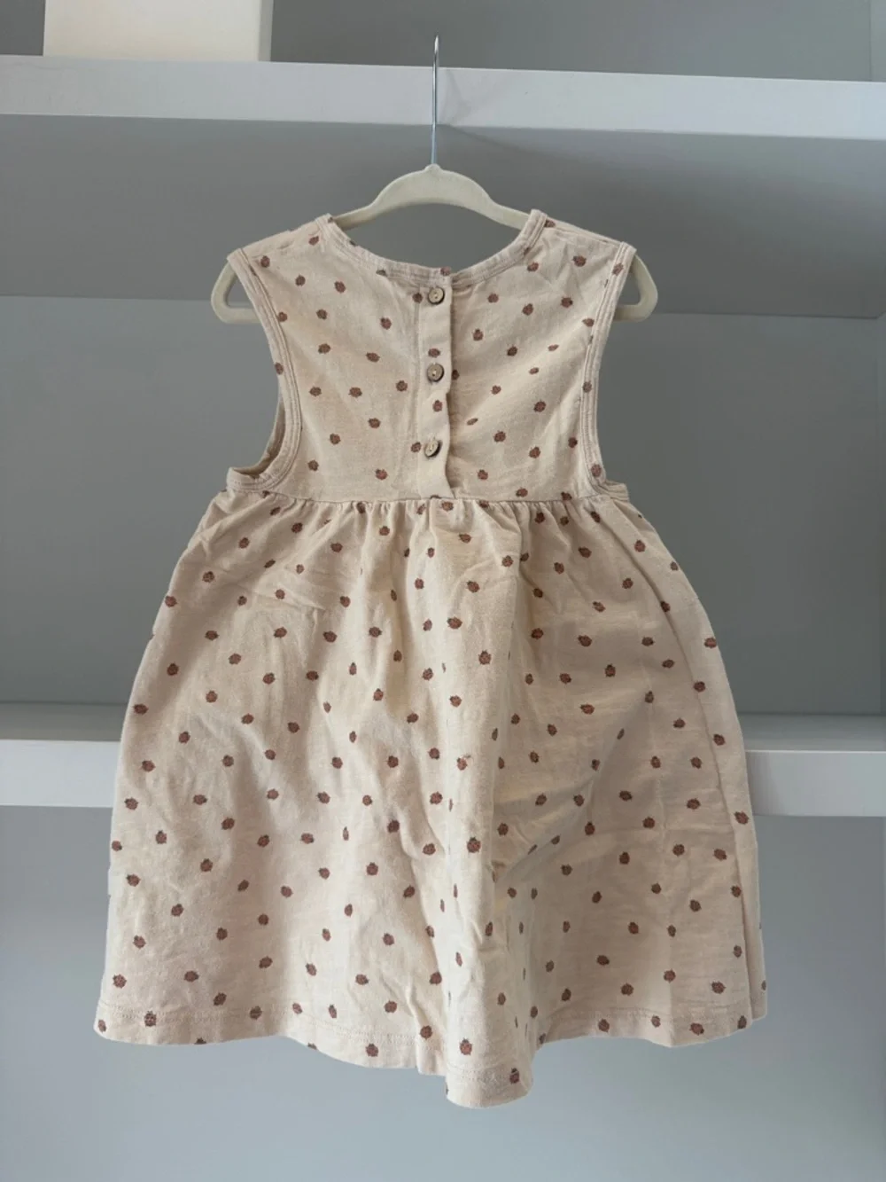 Rylee & Cru Girls Cream Polka Dot Sleeveless Cotton Dress - Picture 2 of 4